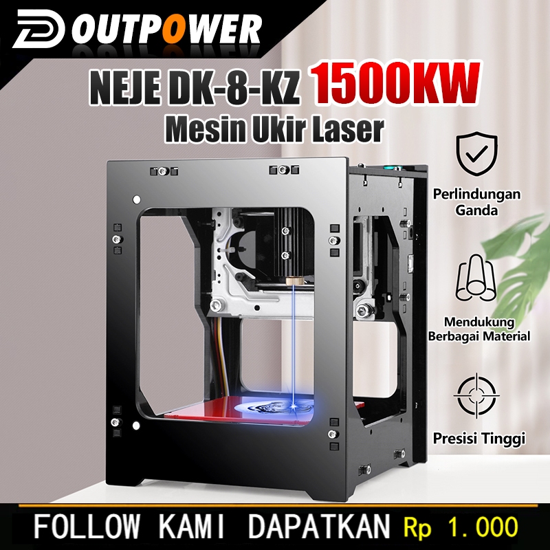 COD Mini Mesin Ukir Laser 1500MW Portabel untuk Kayu Kulit Akrilik DIY Garansi 1 Tahun