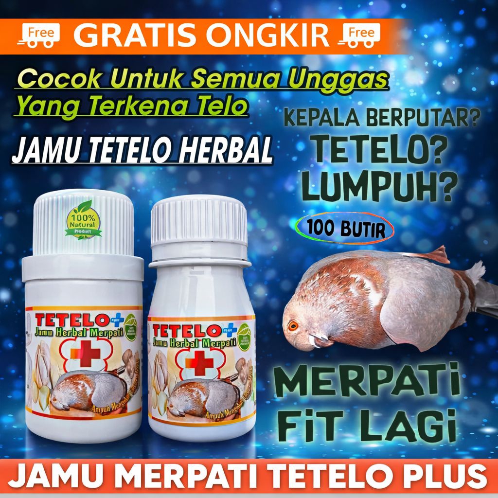 REKOMENDASI OBAT MERPATI TETELO PLUS ISI 100 BUTIR telo mencret cacingan snot goham ber4k kapur vita
