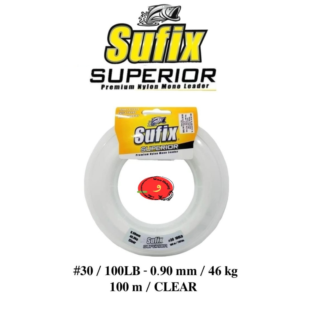 LEADER SUFIX SUPERIOR PREMIUM NYLON MONO LEADER 100Meter