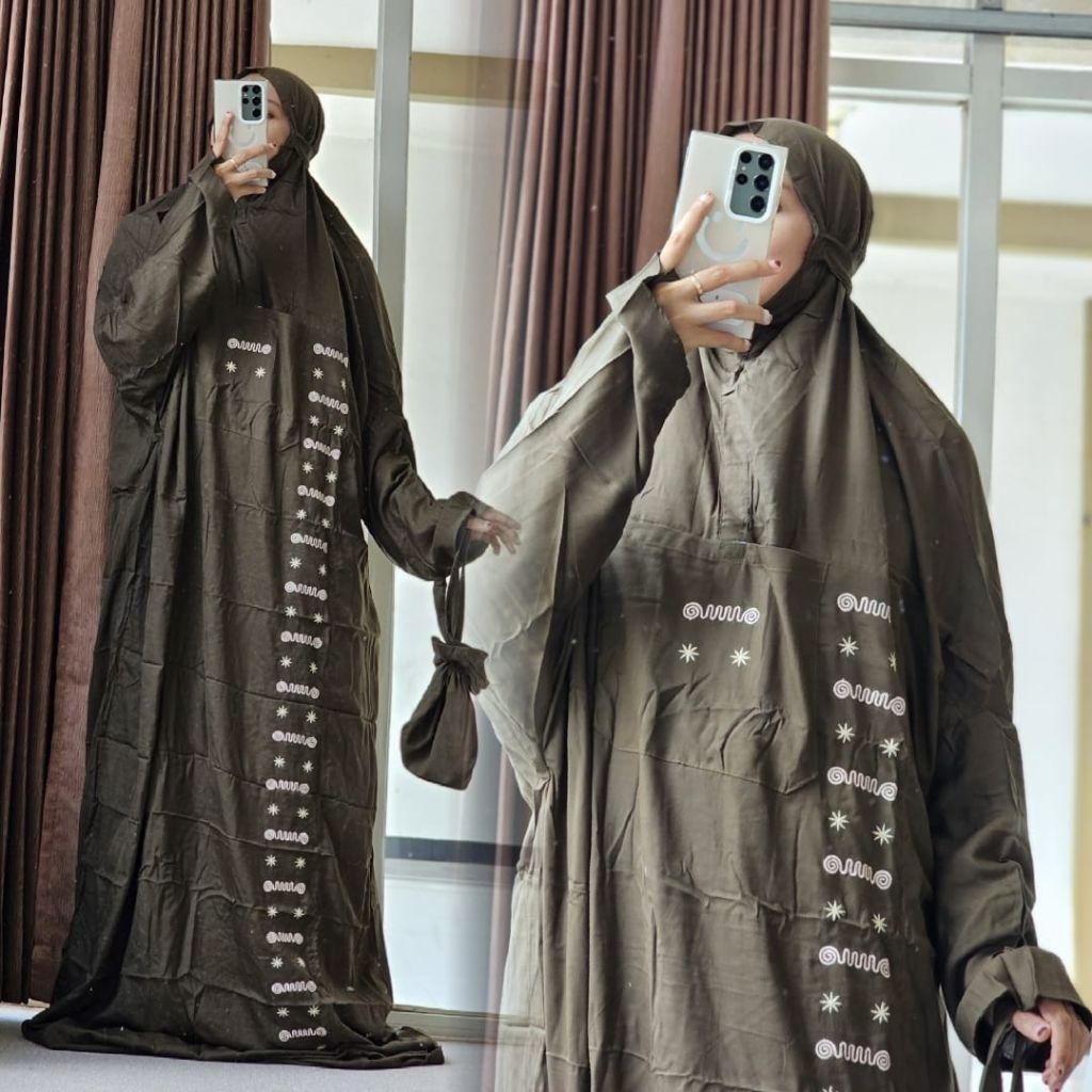 MUKENAH HADROMAUT ZAHRA BY AL ADAWIYAH COLLECTION // MUKENAH HADROMAUT TERUSAN RAYON