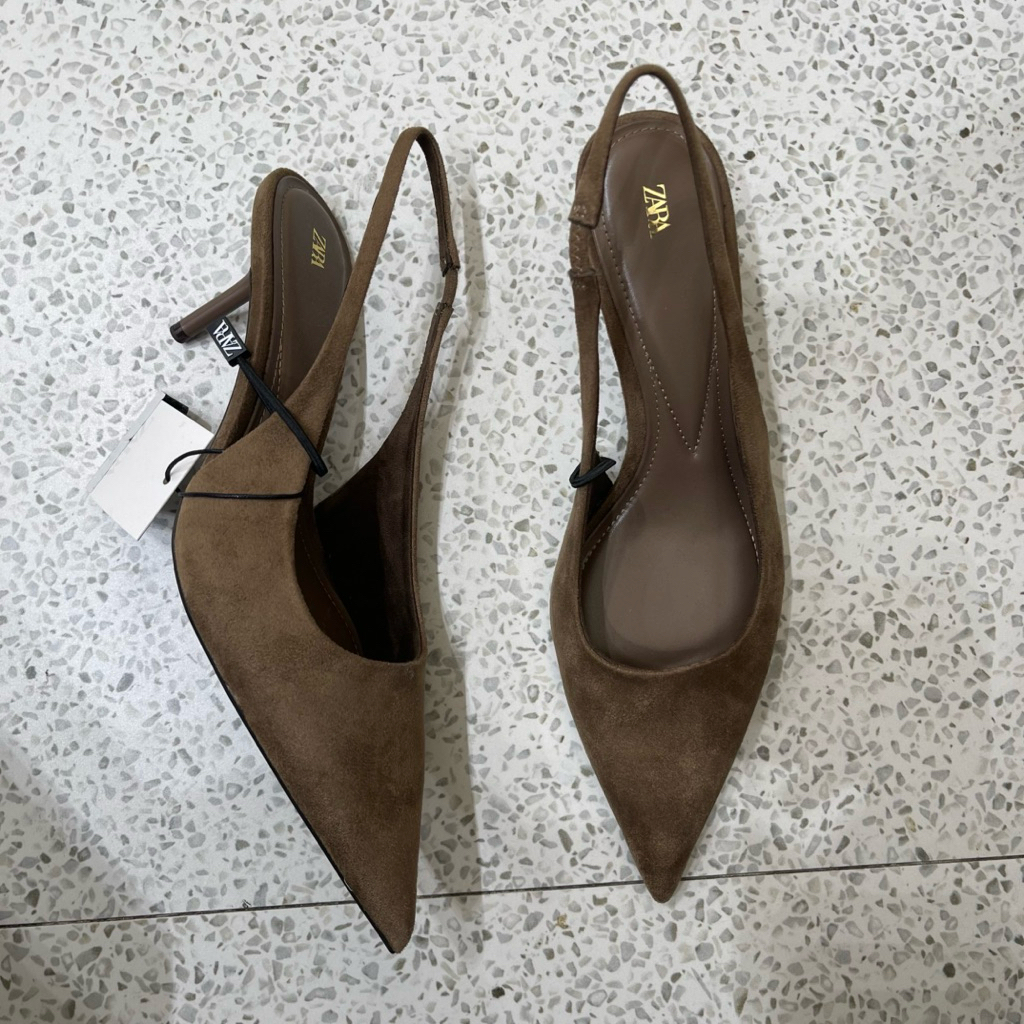 Shoes Heels Suede ZARA Women Jastip (jasa titip)