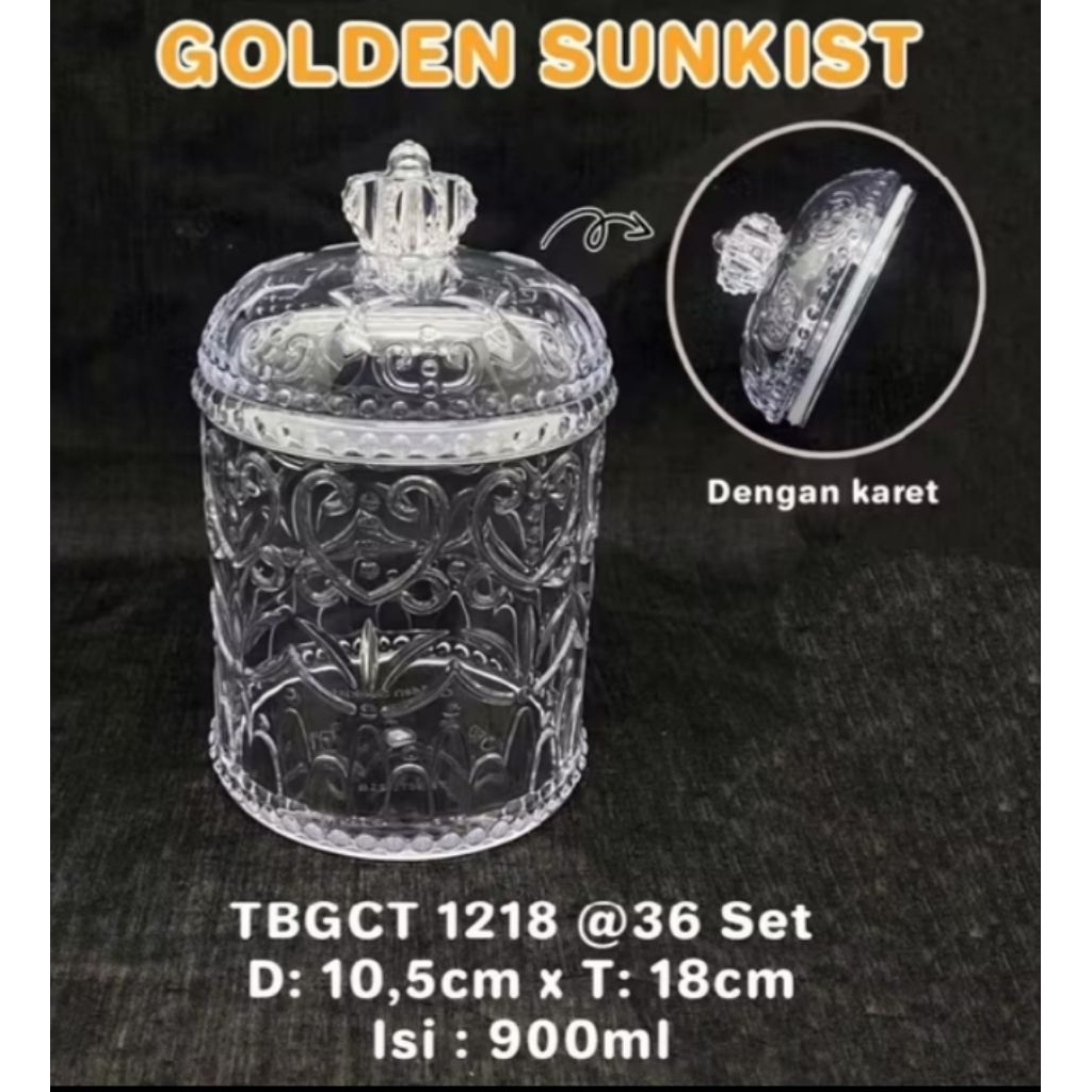 GOLDEN SUNKIST TOPLES KUE KERING CROWN PLASTIK BESAR TBGCB 1219 / TOPLES BENING PLASTIK