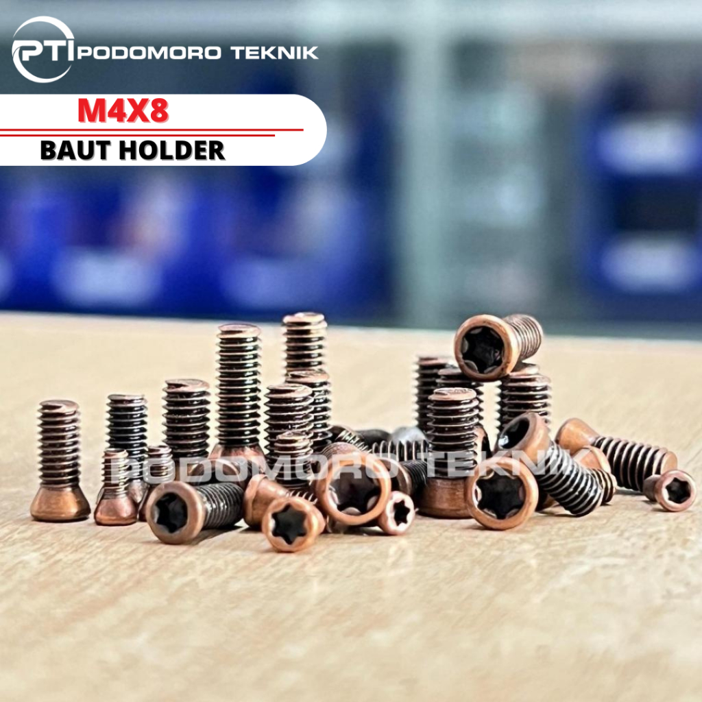 Baut Holder / Baut Bintang M4X8 Screw Bintang M4 X 8 Insert Holder Bubut Milling
