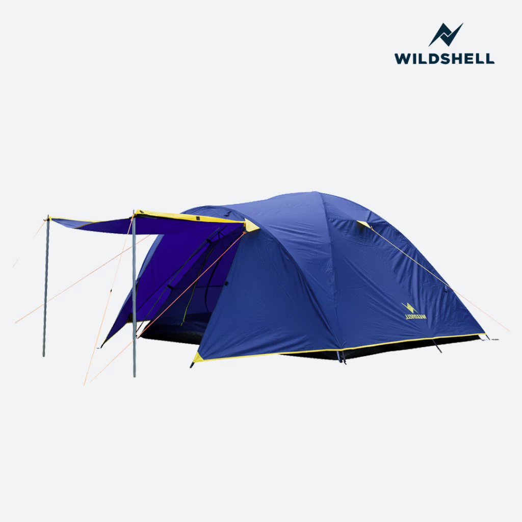 TENDA CAMPING WILDSHELL JAYADIPA 4P KAPASITAS 4-5 ORANG DOUBLE LAYER CAMPING KELUARGA