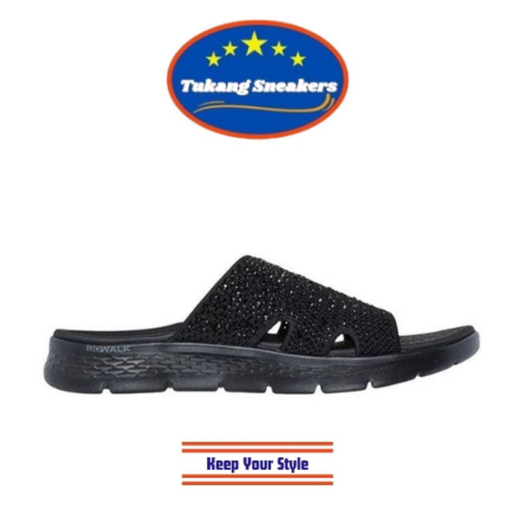 Sandal Wanita Skechers Go Walk Flex Black SKE141446BBK