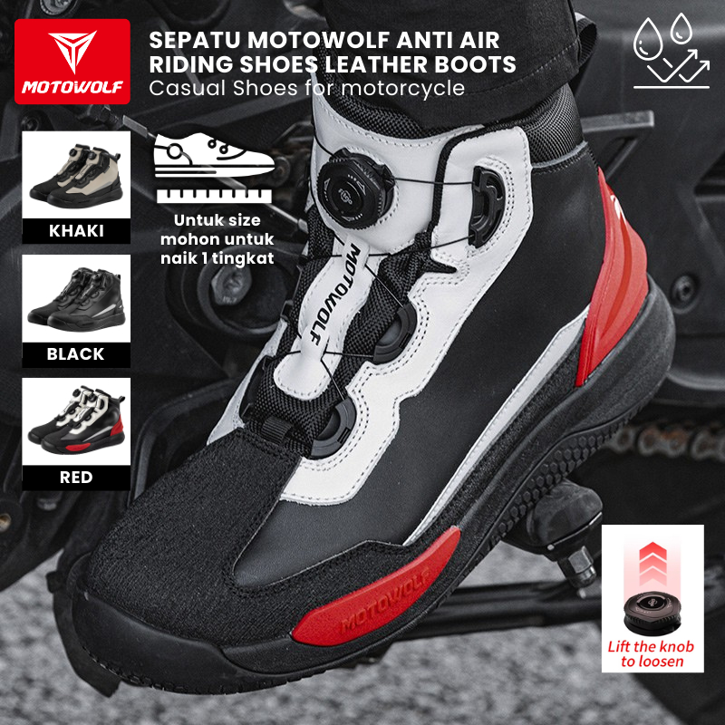 Motowolf Sepatu Motor Touring Waterproof Boots Sunmori High Quality Original