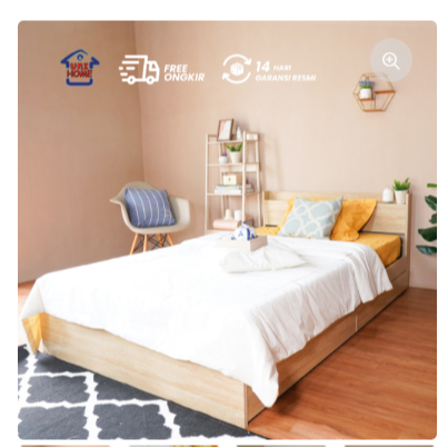 Uni Home Divan Kayu Rangka Tempat Tidur Azalea 120x200