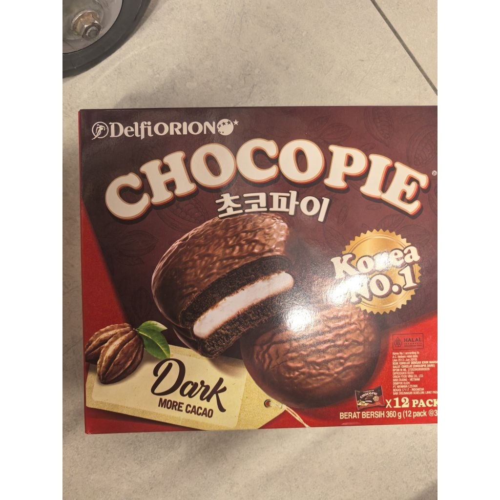 DELFI ORION DARK CHOCOPIE. DARK CHOCO PIE. CHOCOPIE KOREA NO 1