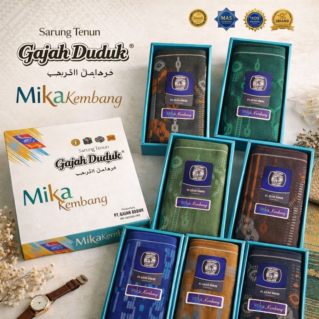 Sarung Gajah Duduk Mika Kembang