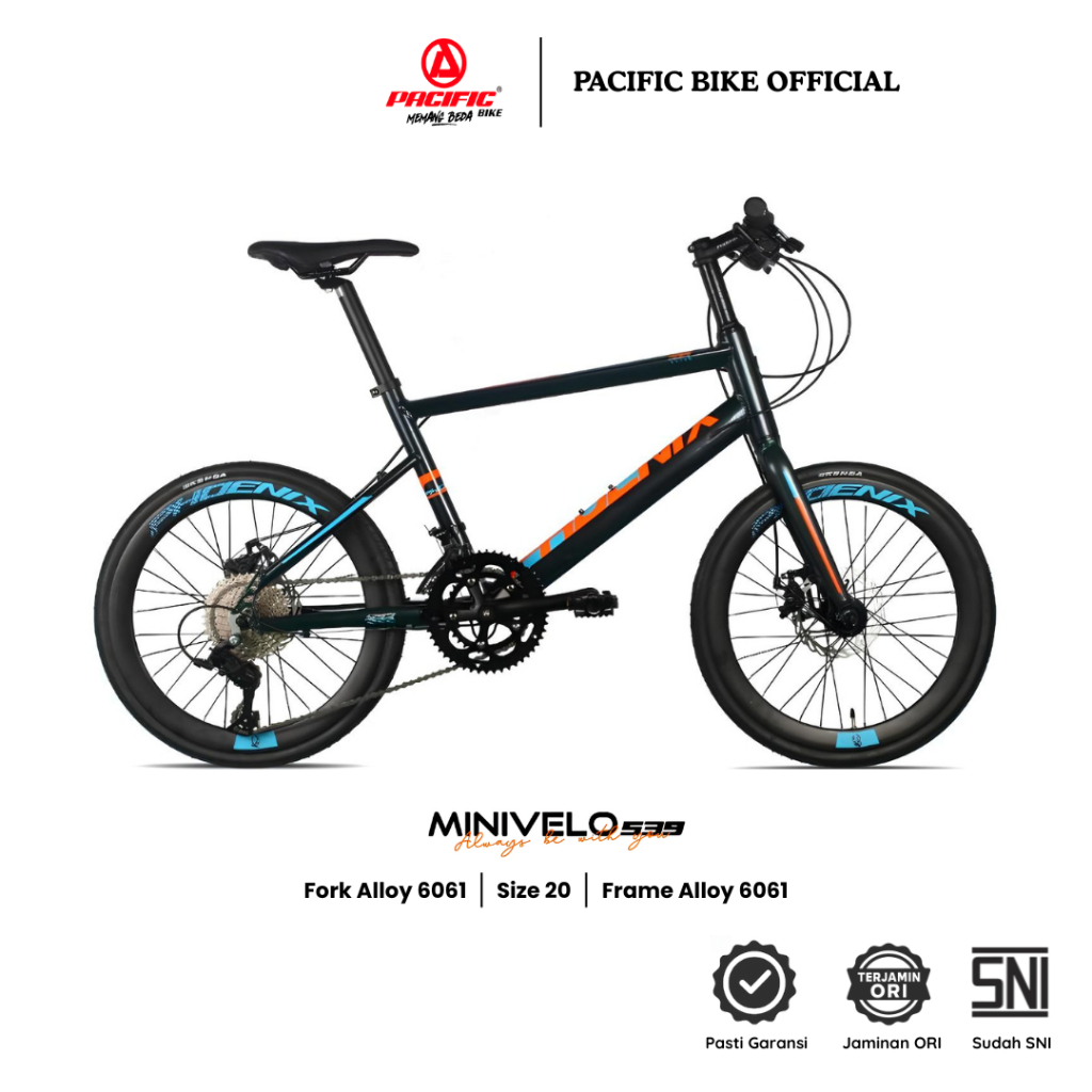 Pacific Bike Sepeda Minivelo Remaja dan Dewasa Phoenix NP-539 Ukuran Ban 20