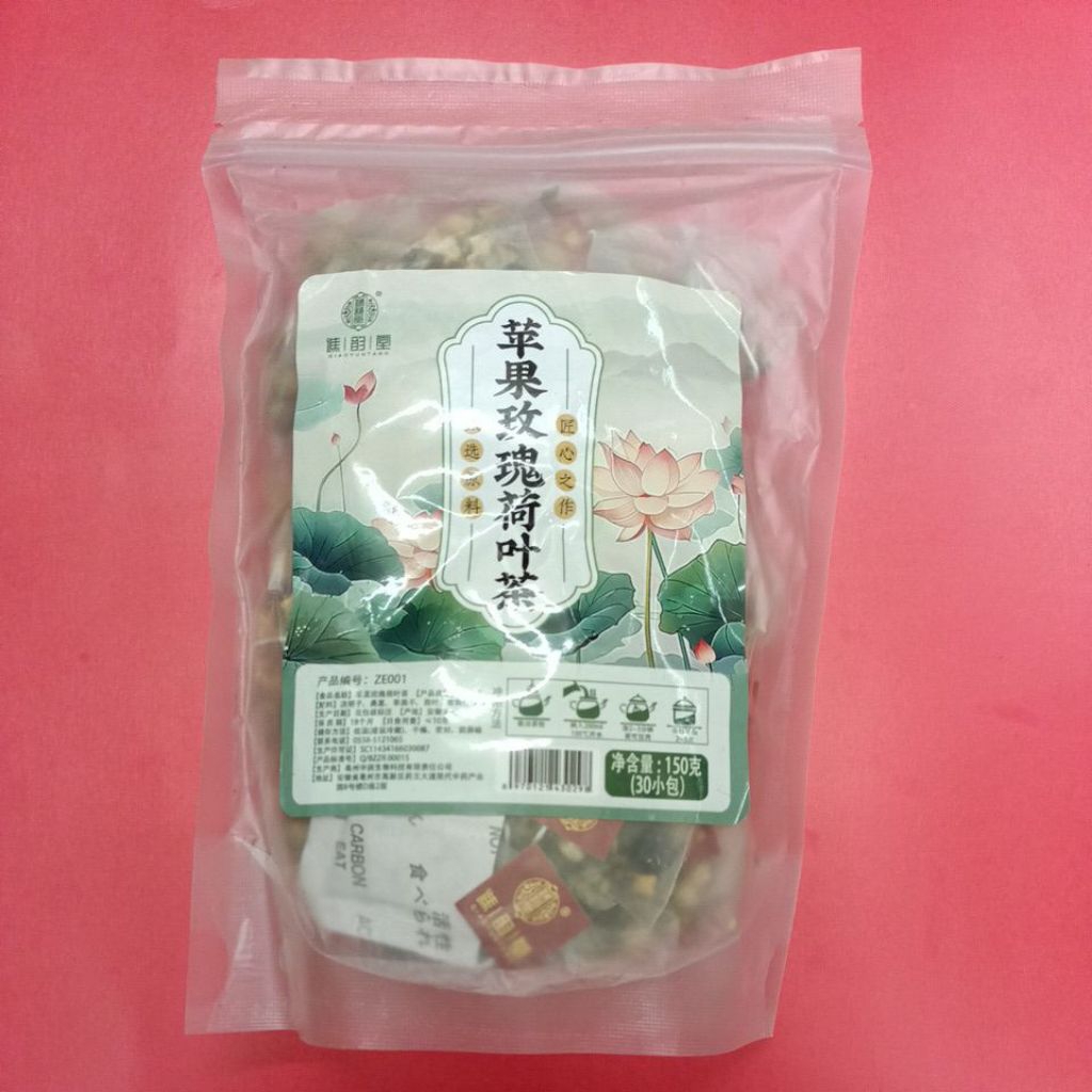 teh herbal Phing kuo,mei kui,he yek cha. teh herbal apel, mawar dan daun teratai