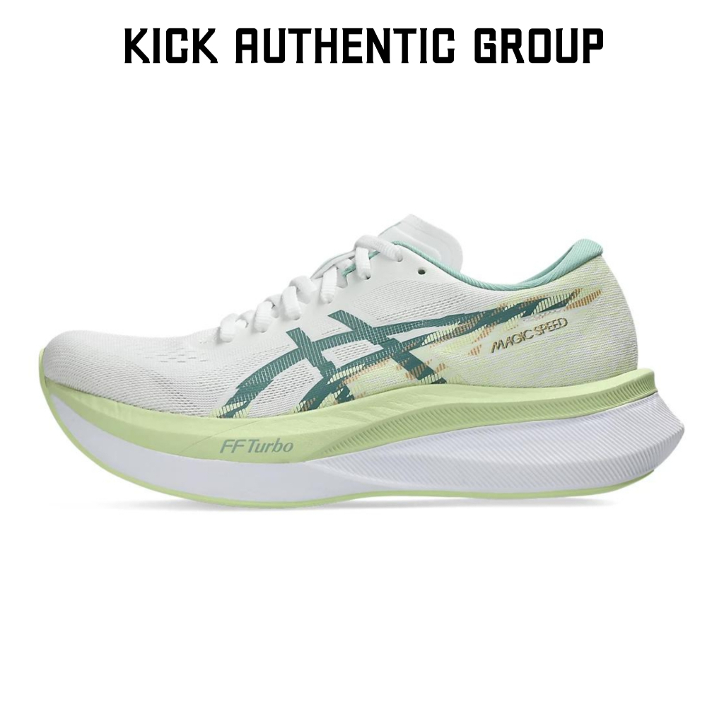 Sepatu Lari / Running Pria Wanita Asics Magic Speed 4 White Caladon Original