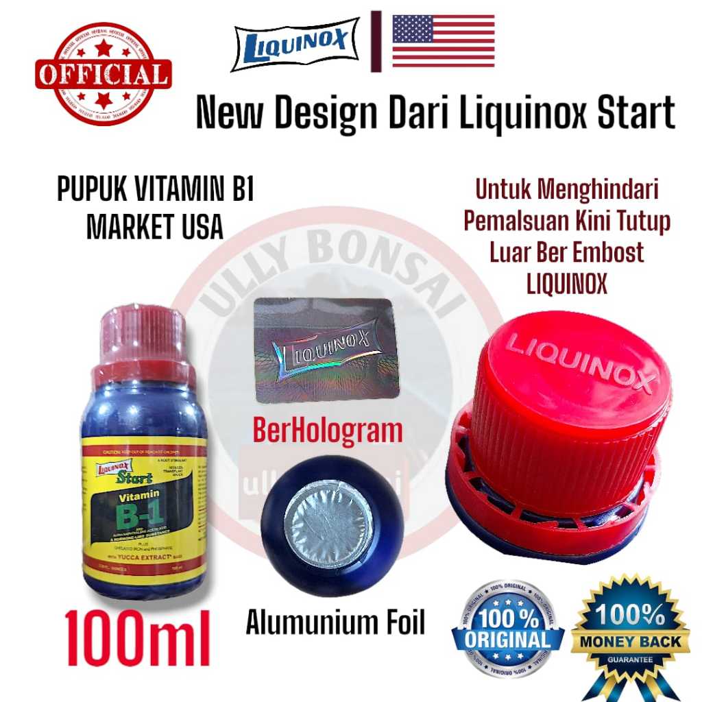 Pupuk vitamin B1 anti stres tanaman 100 ml dengan hormon perangsang akar untuk adaptasi pindah tanam
