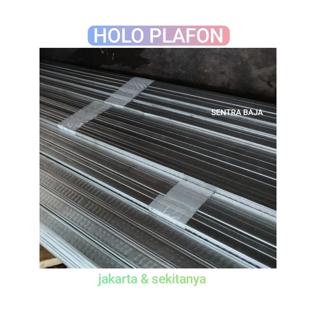 Hollow plafon 2 x 4 0,40mm PVC / Gypsum Hollo plavon 4  x 4 Galvanis /Baja ringan Hollow Galvalum
