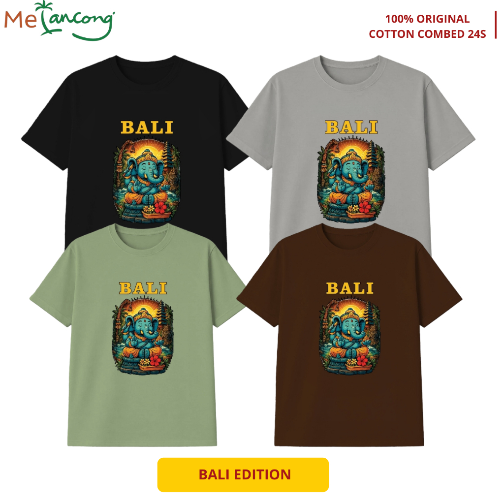 T-shirt Kaos Lengan Pendek Baju Pria Wanita Combed Cowok High Kain Bali KSBL059
