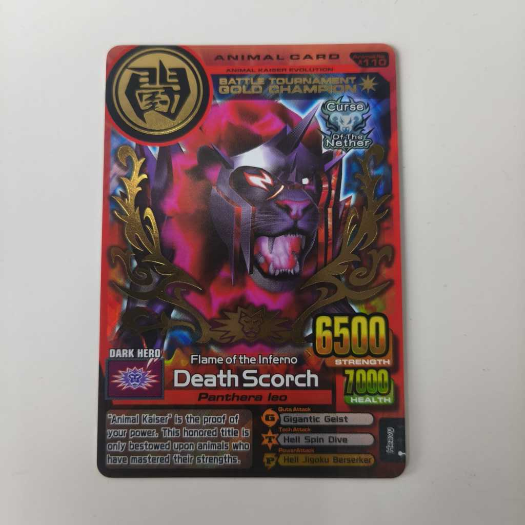 Kartu Animal Kaiser - Death Scorch Battle Tournament Gold Championship ORIGINAL