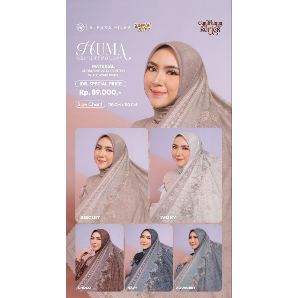 CANDRALAYA SERIES | HUMA SCARF WITH SWAROVSKY LUXURY COLLECTION