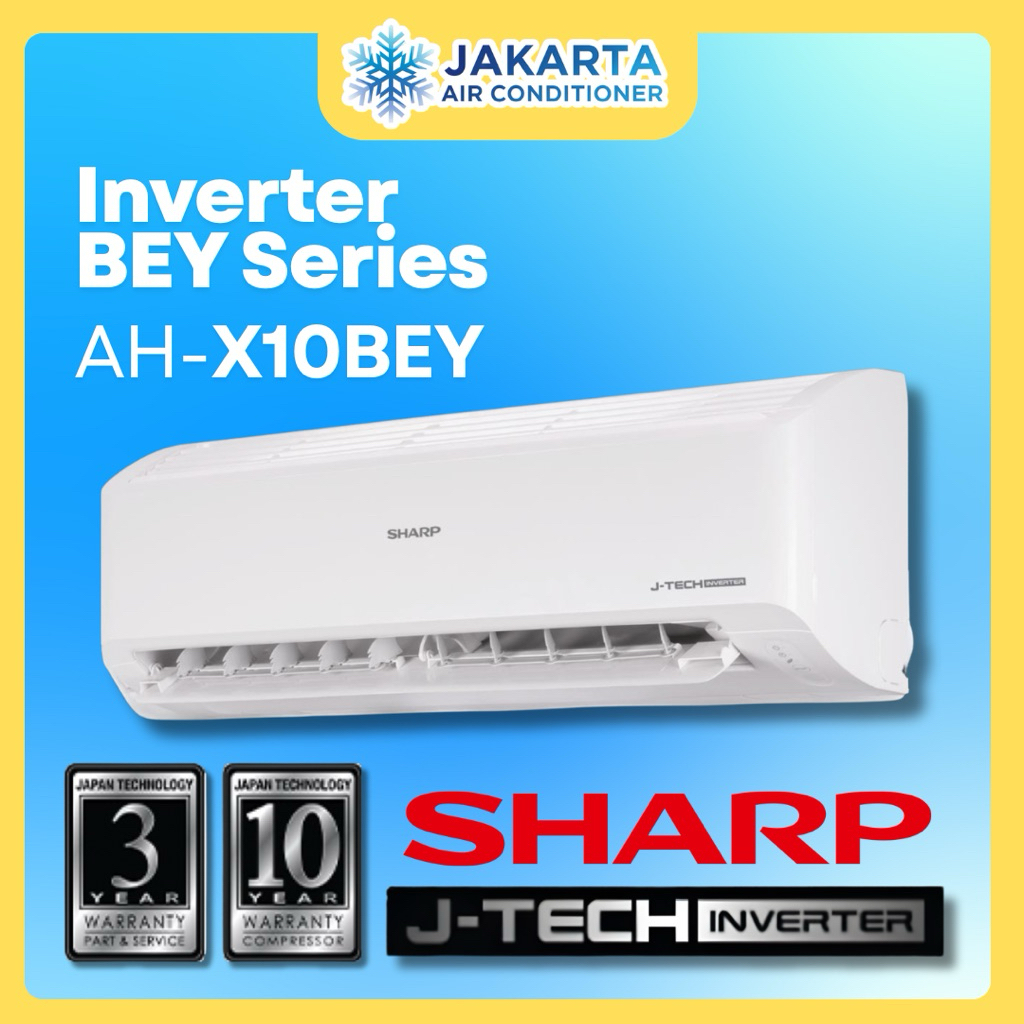 AC SHARP 1 PK INVERTER AHX-10BEY TERMASUK PEMASANGAN / UNIT SAJA Low Watt Inverter - Hemat Listrik