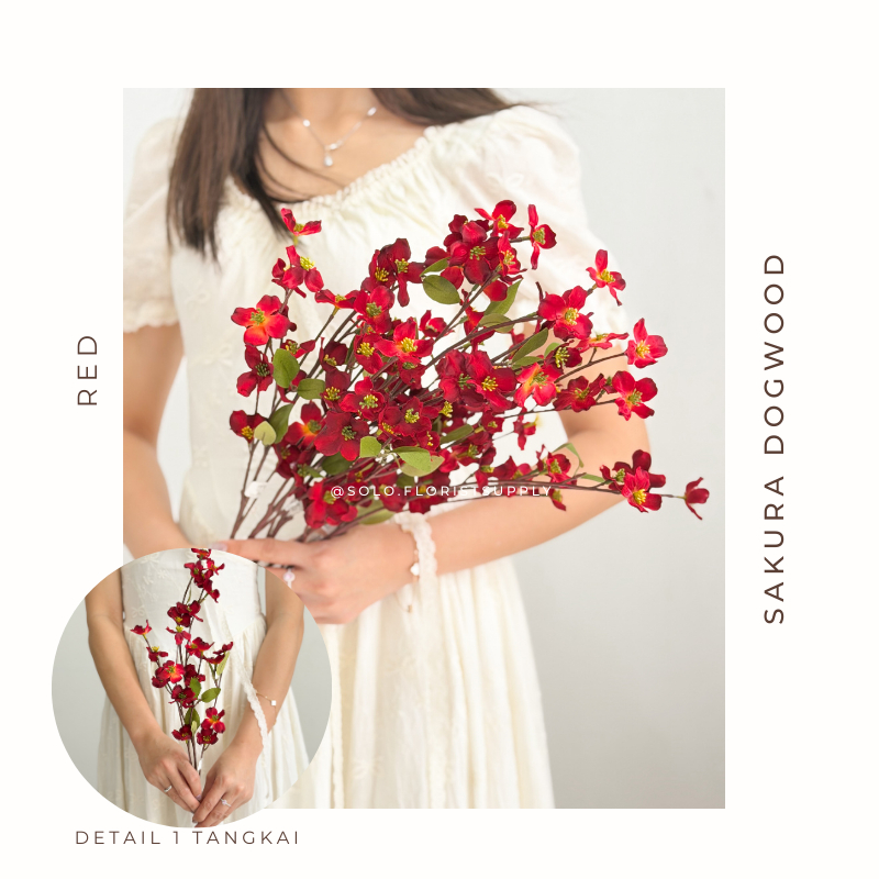 SAKURA DOGWOOD Bunga baby breath SAKURA babys breath satu tangkai BUNGA SAKURA JEPANG/ARTIFICIAL BUN