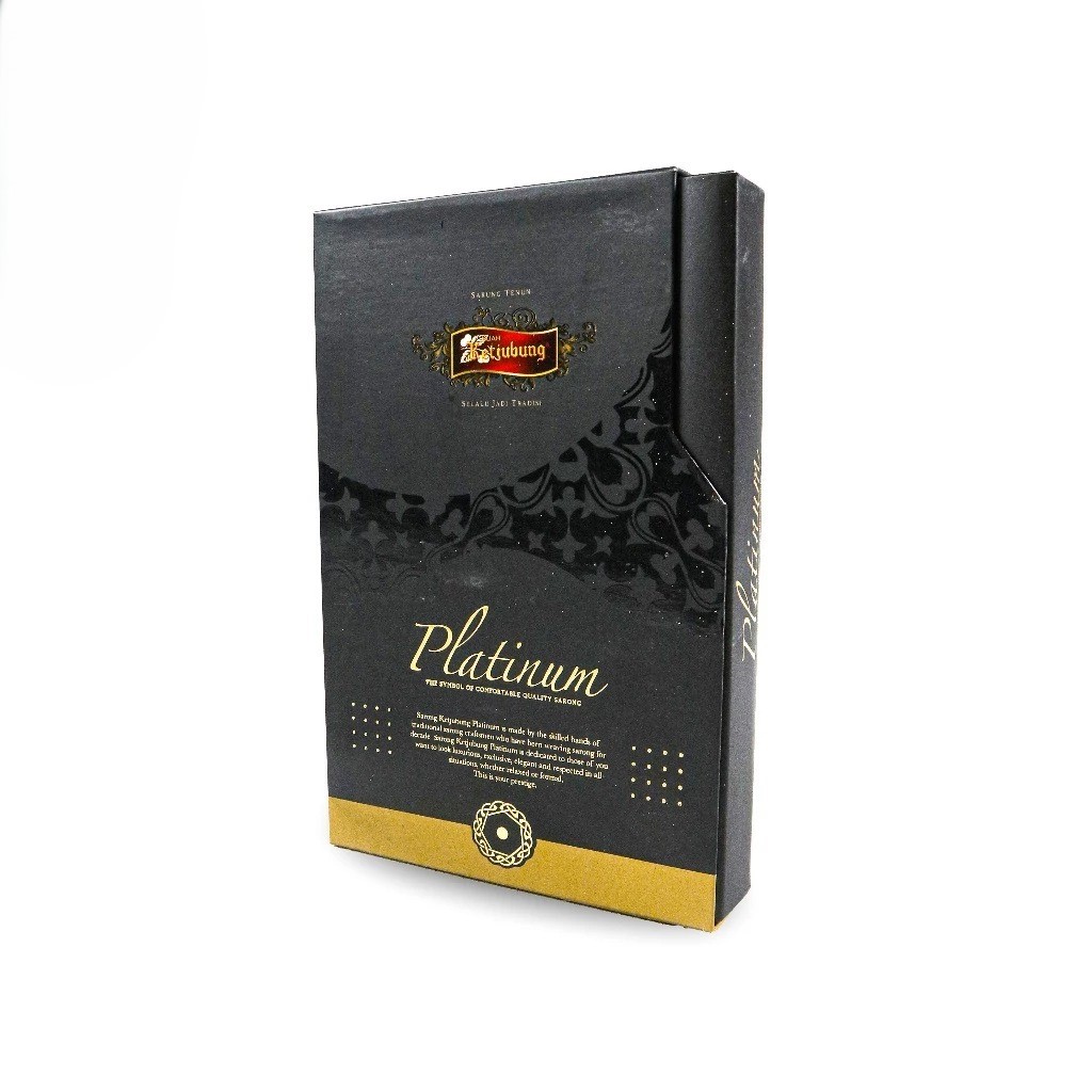 Sarung KETJUBUNG Platinum Gold Hitam Putih Series Motif Dobby Songket Jacquard DIS JSD TIS SPP BISA 