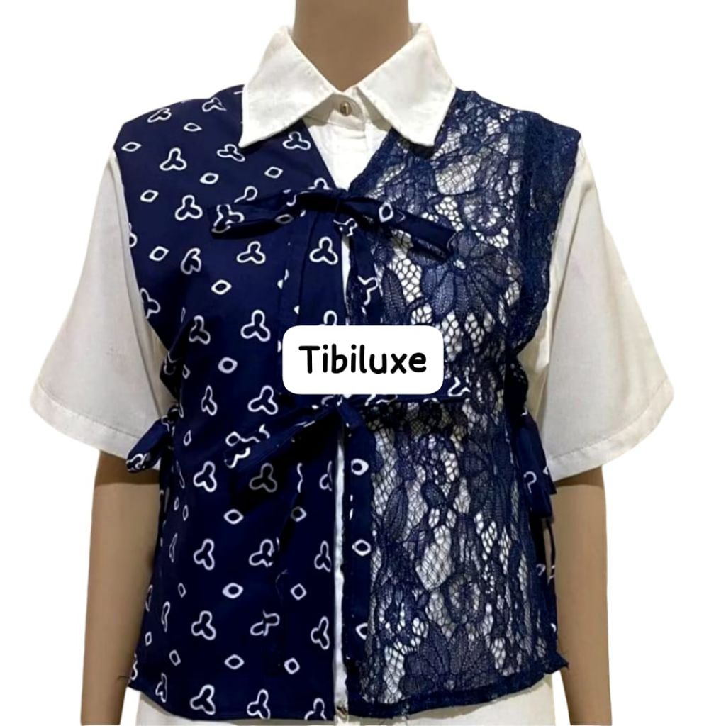 RAYA Outer Vest / outer brukat jumputan / vest jumputan