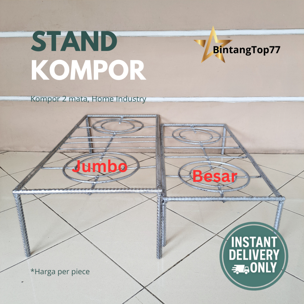 [INSTANT ONLY] Stand Kompor Besi 2 Mata / Rangka Kompor Besi 2 Mata / Jagrak Kaki Kompor Besi