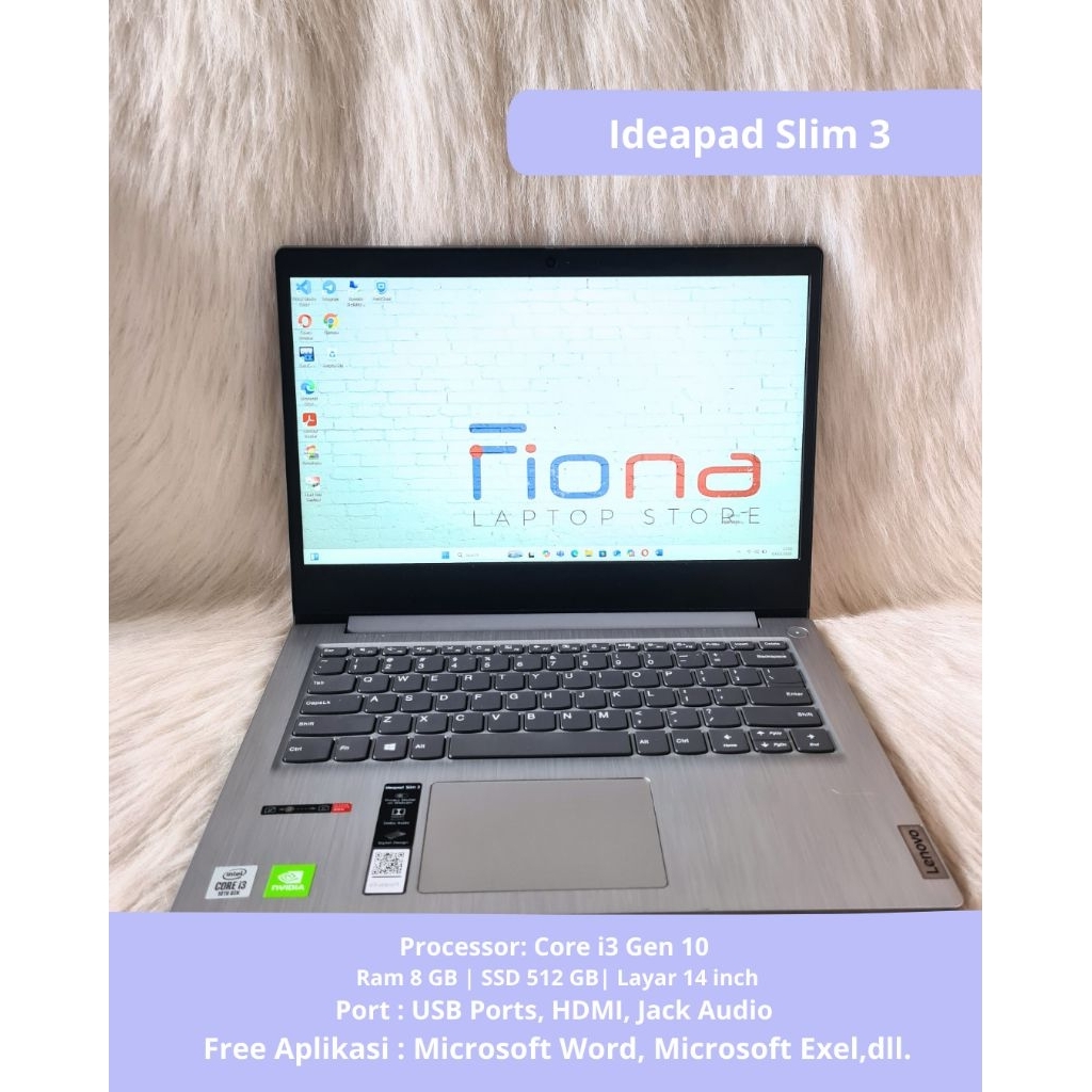 Laptop Ideapad Slim 3 | Core i3 Gen 10 | Ram 8gb SSD 512gb (l20450)