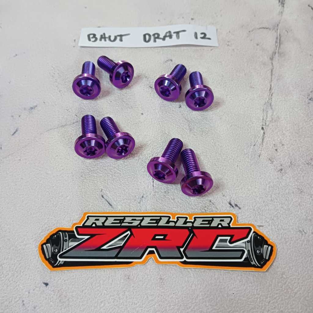 Baut shockbreaker depan ke breket motor / baut titanium / baut breket kaliper ke shockbreaker vario 