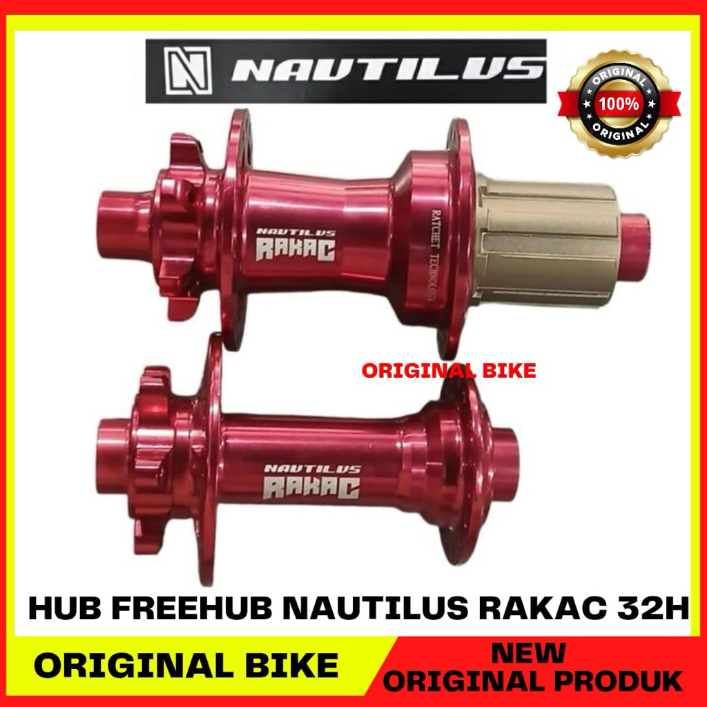 Hub Freehub Nautilus Rakac 32H TA Boost Red