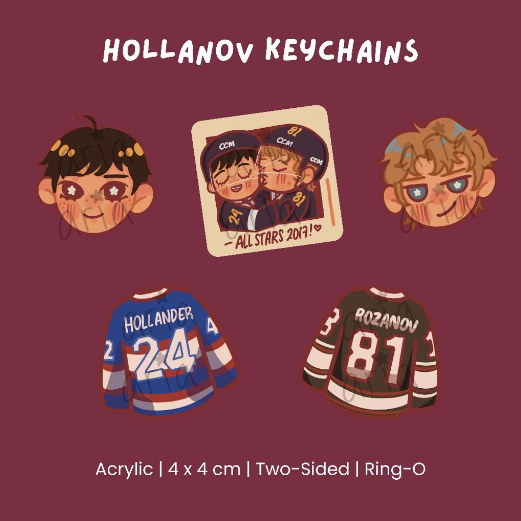 Heated Rivalry Hollanov Keychains Gantungan Kunci Ganci Fan Merch | arixx__luv