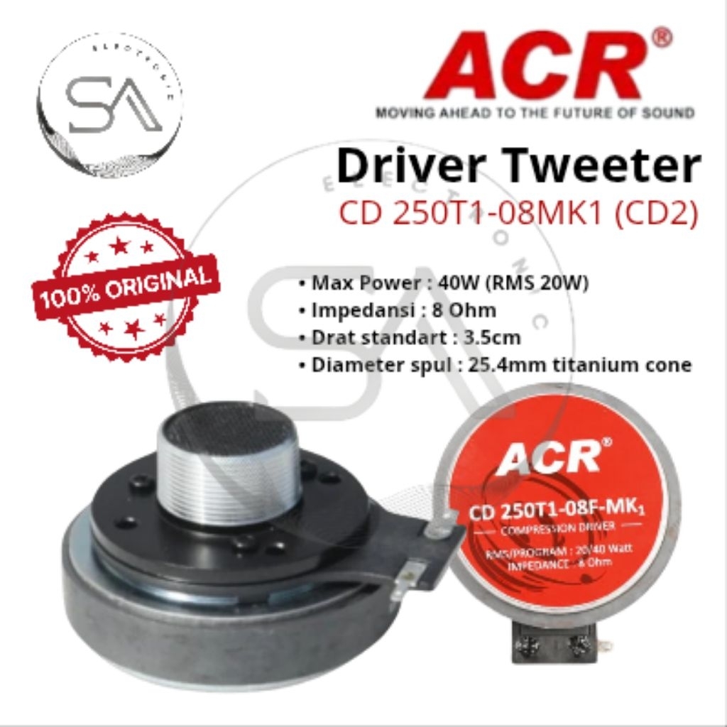 Driver Tweeter ACR CD 2 CD 250T1-08F-MK1