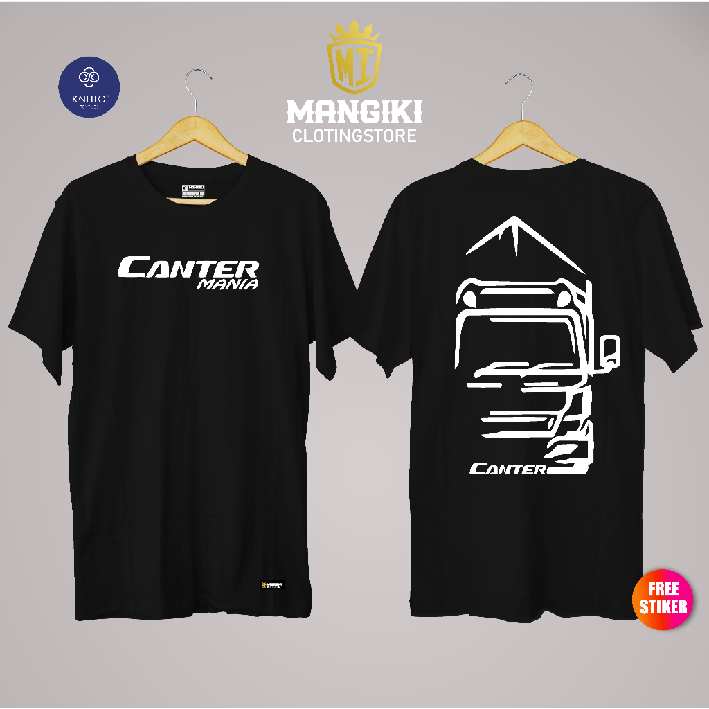 Kaos Canter Mania Indonesia - Baju Truk Canter Distro Mangiki Free Stiker