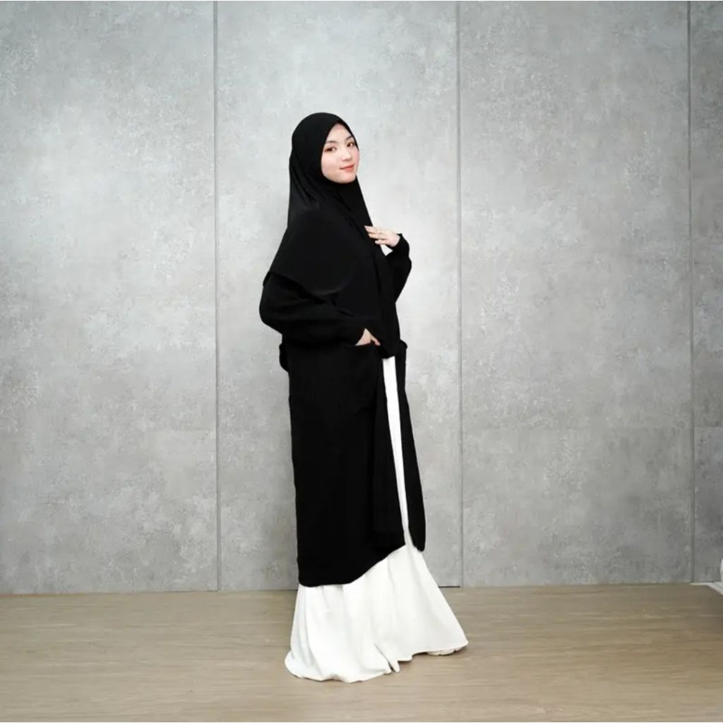 PL Ciella Long Cardigan by Yoora Sarah - warna Hitam