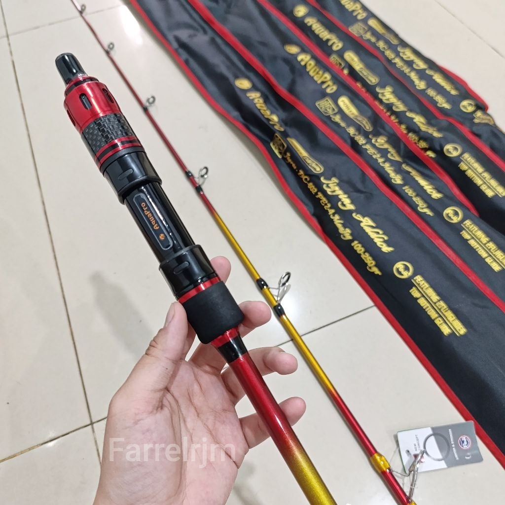 joran spinning jigging addiot solid carbon full fuji