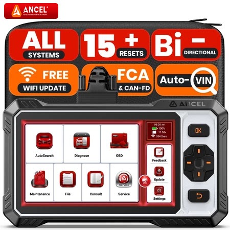 ANCEL FX6100 OBD2 Scanner Mobil Car Automotive OBDII Diagnostic Scanner Tool Full System Versi Indon