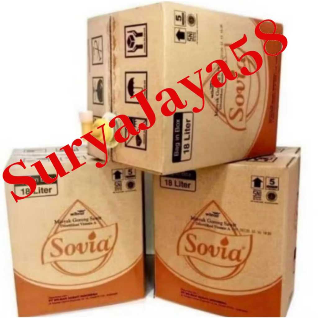 Minyak Goreng Sovia Bib 18L Mutiara Sawit | Minyak goreng kemasan bib SOVIA 18L