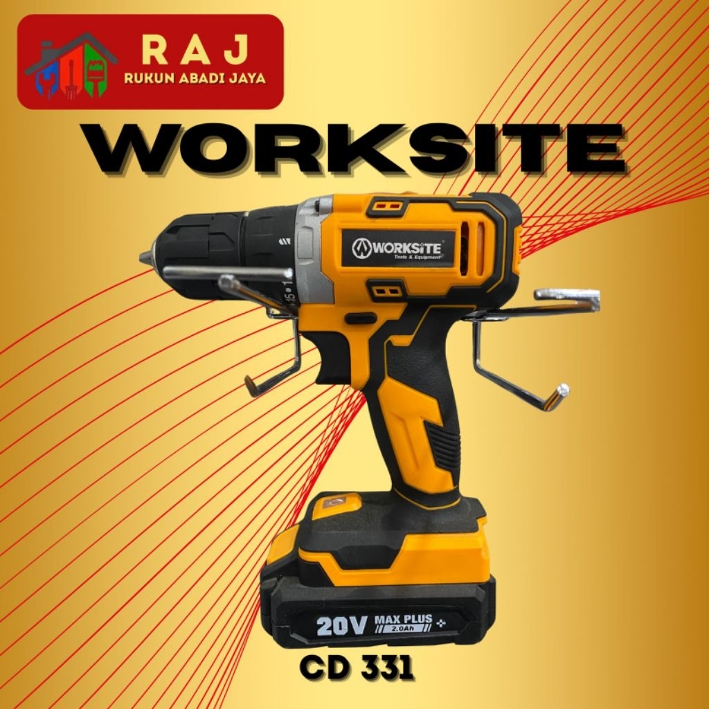 Worksite Mesin Bor Cordless 20 V CD 331