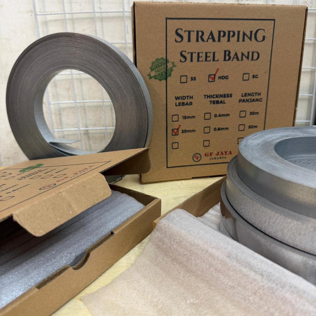 HDG Strapping Steel Band Outdoor 20 x 0.4 x 45 meter Hot Dip Galvanizing / Metal Plat Strip Slit Fla