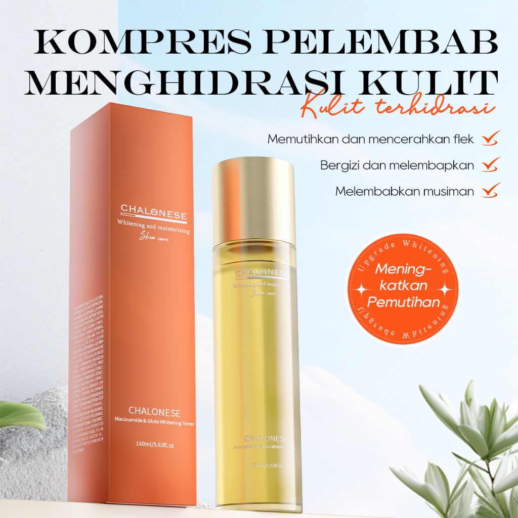 [ CHALONESE ] GLUTA WHITENING AND MOISTURIZING TONER 160ML WHITENING & NIACINAMIDE
