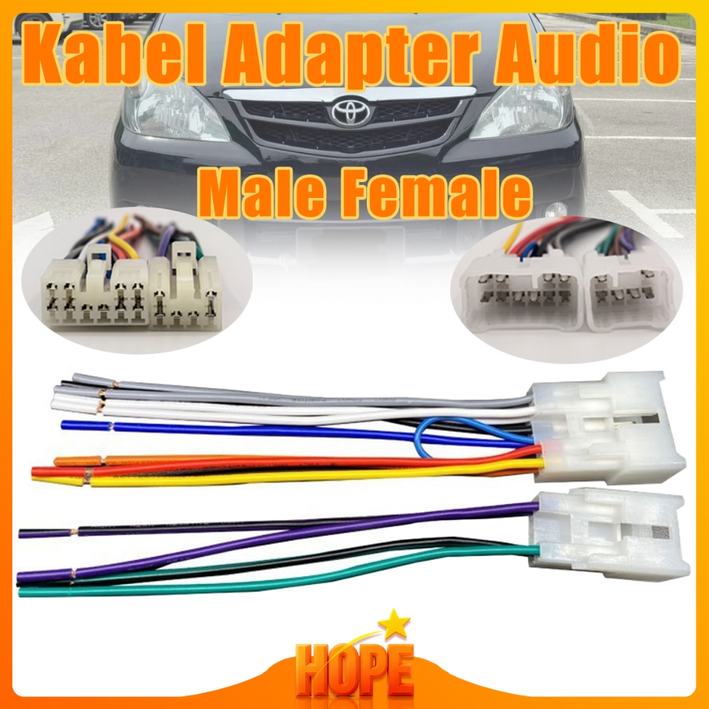 Soket Audio Head Unit Mobil Kabel Adapter Male Female Kabel Modifikasi Audio Plug Pria Wanita Untuk 