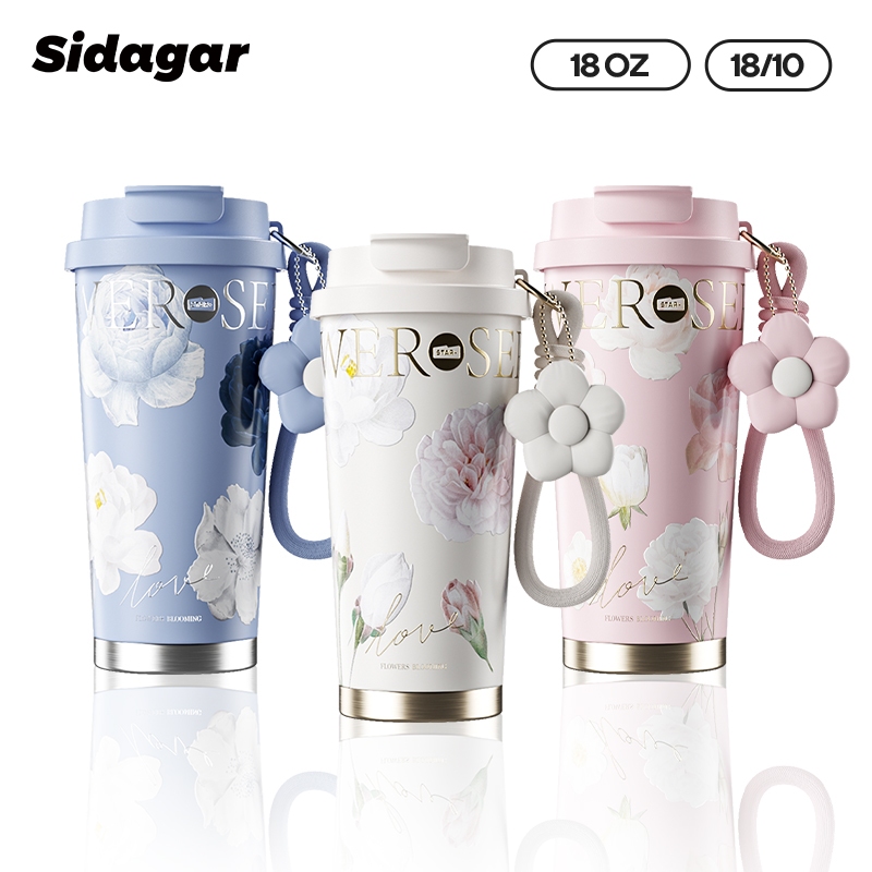 Sidagar Tumbler Estetik Thermos Portable Bottle Botol SUS316 Stainless 520ML