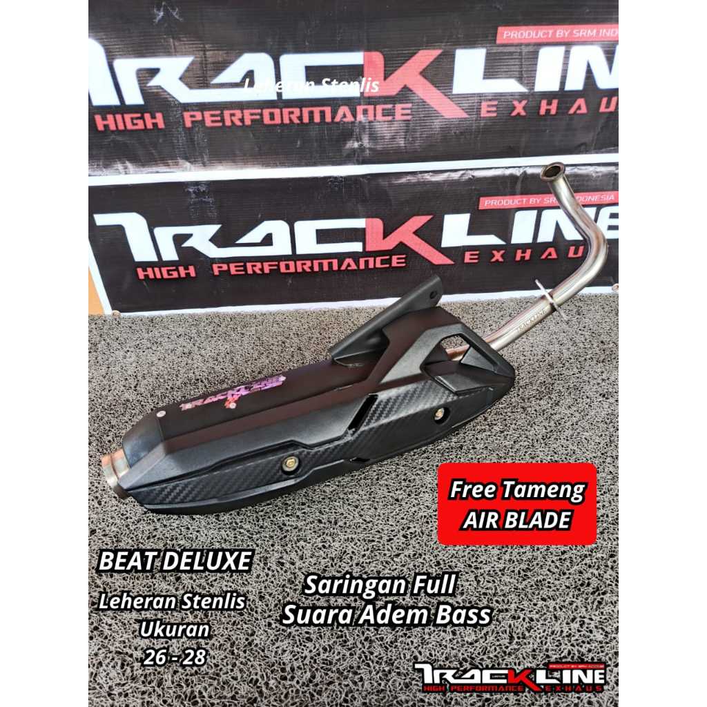 Trackline Tabung Knalpot Standar Racing Fullsett Beat Deluxe Saringan Full Adem Bass