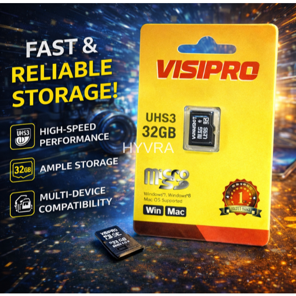 HYVRA - VISIPRO Micro SD Card Class 10 8GB 16GB 32GB 64GB 128GB Original Garansi