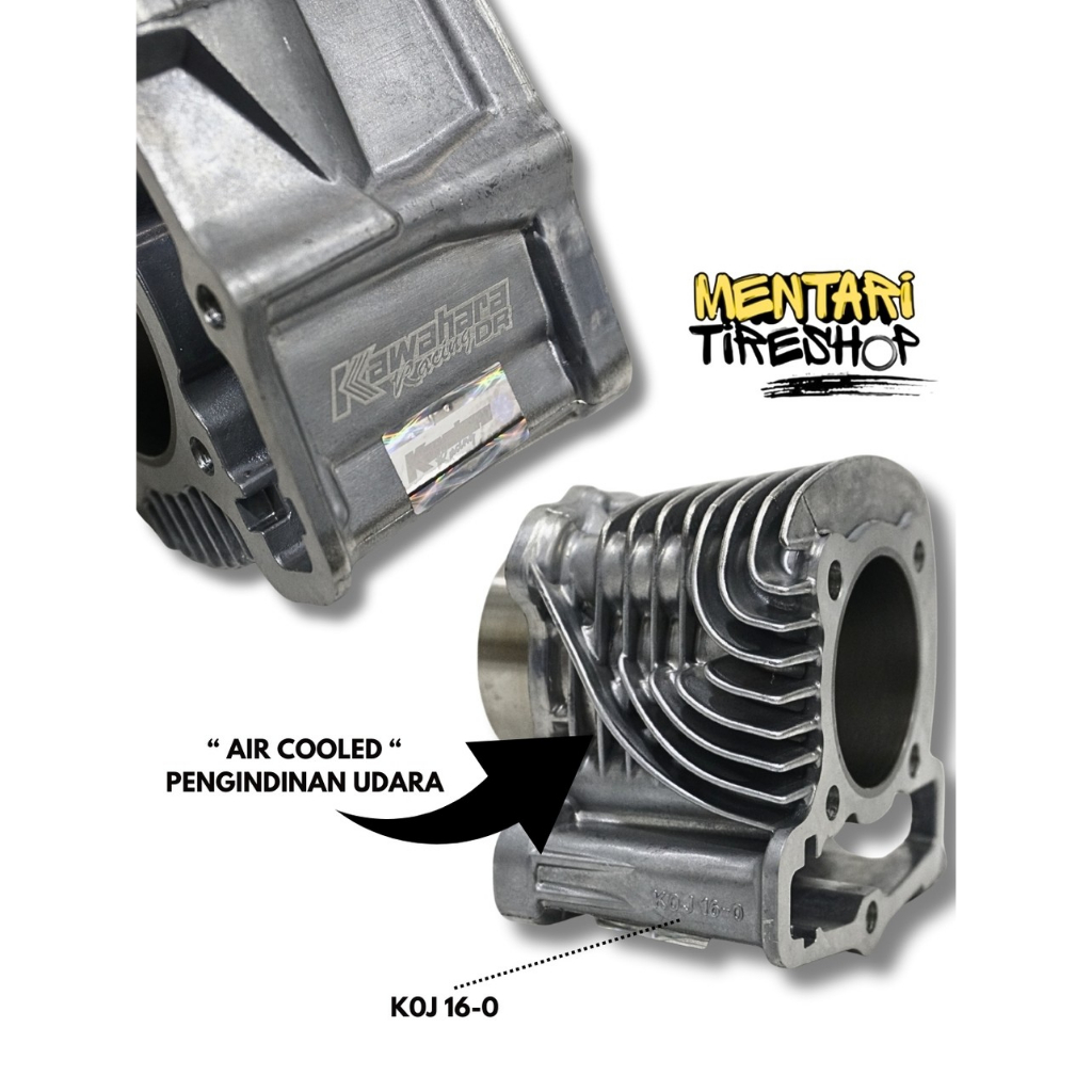 BLOK CYLINDER KAWAHARA + PISTON 53MM COAK BEAT DELUXE GENIO K0J BLOCK SEHER BORING