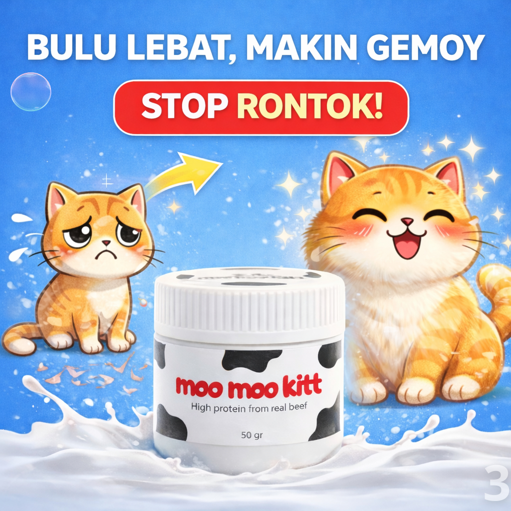 moomookitt vitamin kucing bulu kucing lebat dan gemuk penggemuk nafsu makan bulu anti rontok dan bot