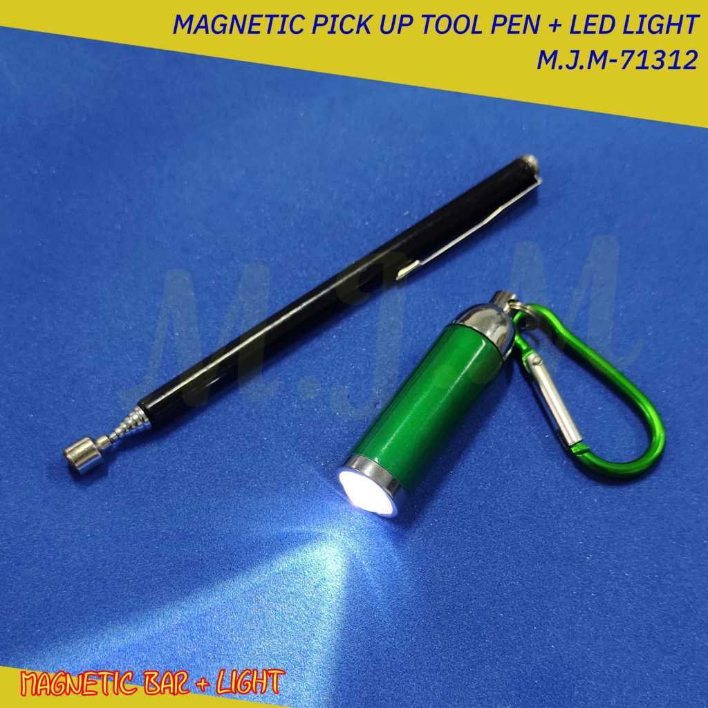 Pen Magnet + LED / Stick Tongkat SenterTeleskopik / Pick Up Tool Pen light MJM-71312 ( alat bantu me