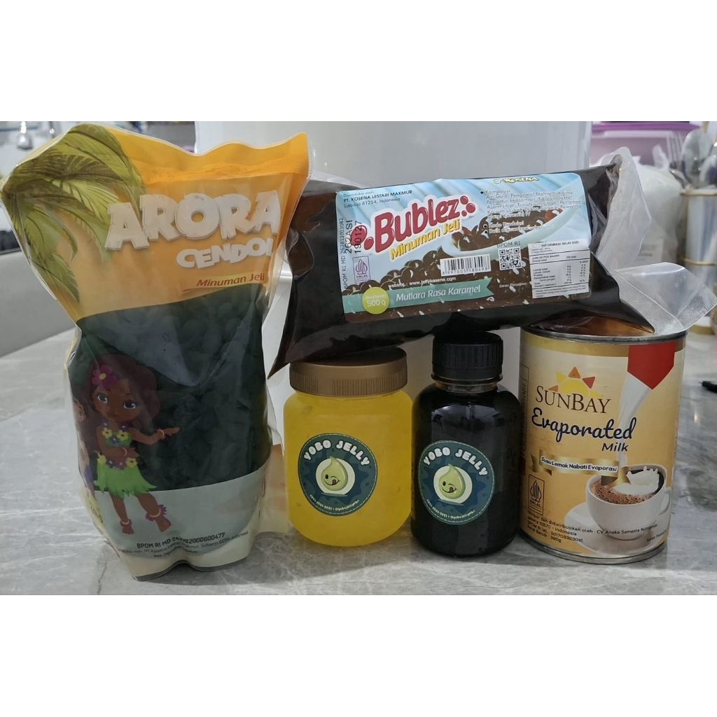 PAKET ES CENDOL KECEBONG + JELLY NANGKA