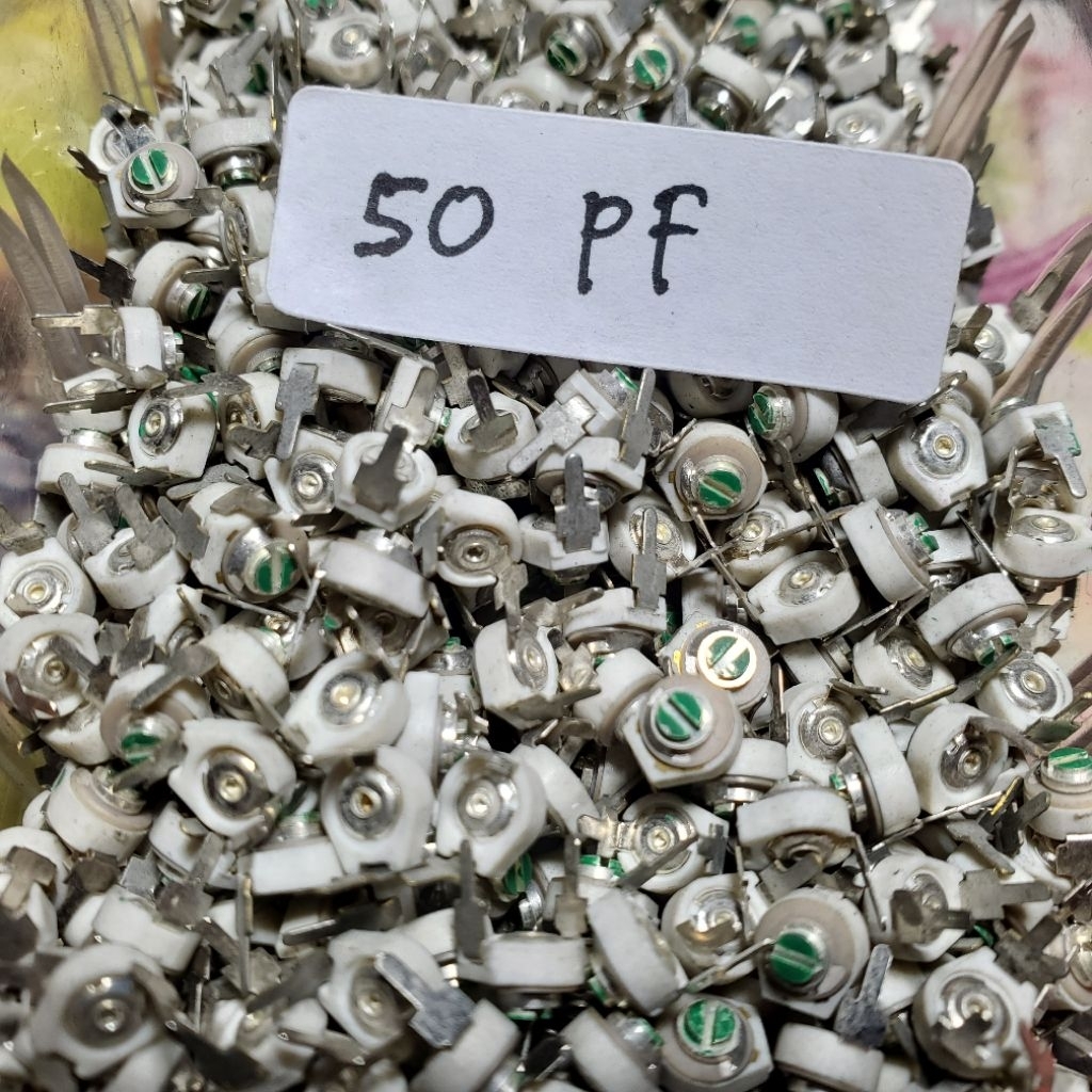 NOS TRIMMER CAPASITOR 50 PF TRIMER KAPASITOR KERAMIK 50PF