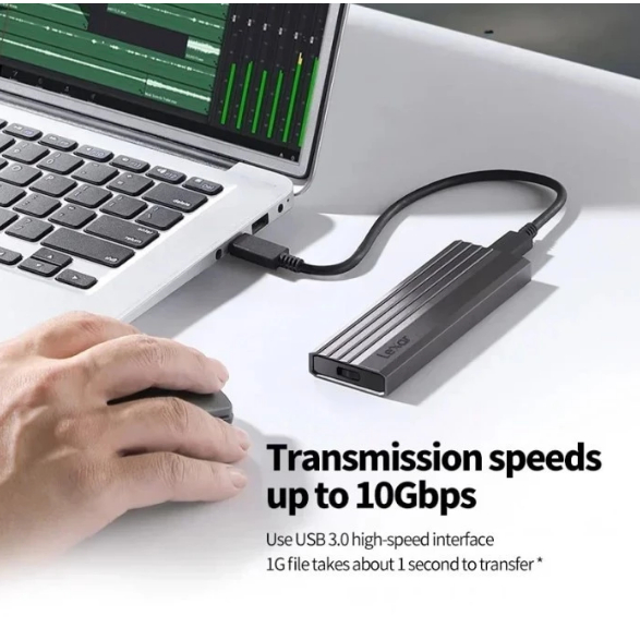 Lexar E350 SSD Enclosure M.2 NVMe / SATA SSD External Case USB 3.2 Gen 2 Dual Protocol