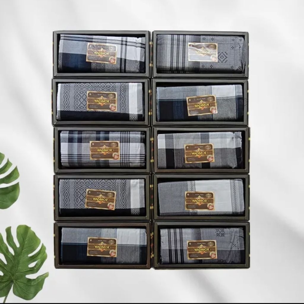 Sarung Wadimor Motif Songket Hitam Putih Terbaru